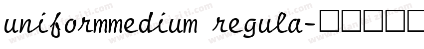 uniformmedium regula字体转换